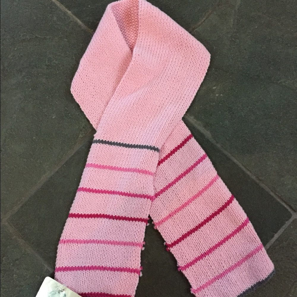3/$12 KIDS 100% cotton pink striped scarf NEW